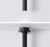 QIUBOSS Dimmable LED Spotlights AC220V Led Recessed Downlight Long Cylinder Ceiling lamp 7W Background Lighting Light for Indoor