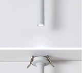 QIUBOSS Dimmable LED Spotlights AC220V Led Recessed Downlight Long Cylinder Ceiling lamp 7W Background Lighting Light for Indoor