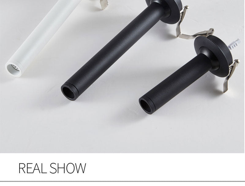 QIUBOSS Dimmable LED Spotlights AC220V Led Recessed Downlight Long Cylinder Ceiling lamp 7W Background Lighting Light for Indoor