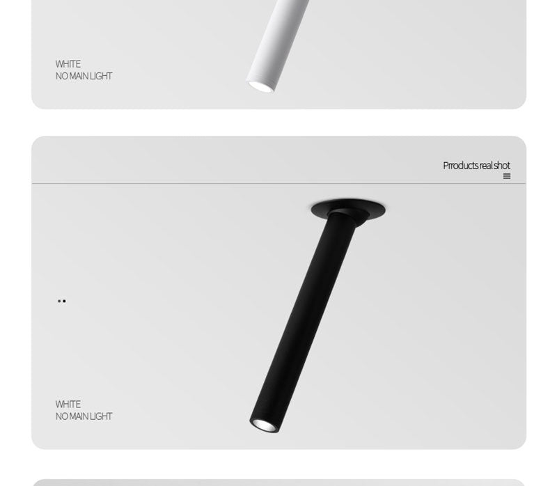 QIUBOSS Dimmable LED Spotlights AC220V Led Recessed Downlight Long Cylinder Ceiling lamp 7W Background Lighting Light for Indoor