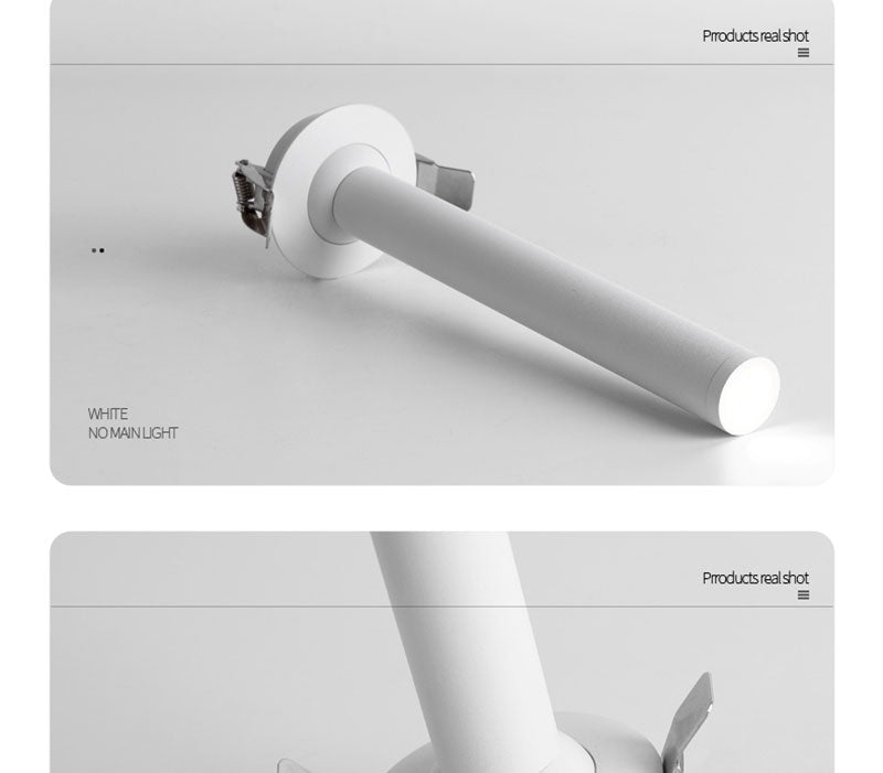 QIUBOSS Dimmable LED Spotlights AC220V Led Recessed Downlight Long Cylinder Ceiling lamp 7W Background Lighting Light for Indoor