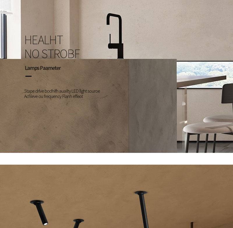 QIUBOSS Dimmable LED Spotlights AC220V Led Recessed Downlight Long Cylinder Ceiling lamp 7W Background Lighting Light for Indoor