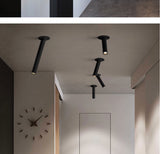 QIUBOSS Dimmable LED Spotlights AC220V Led Recessed Downlight Long Cylinder Ceiling lamp 7W Background Lighting Light for Indoor