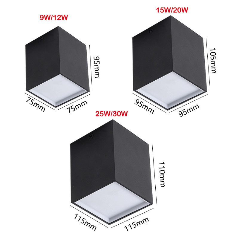 Surface Mounted Quare 9W 12W 15W 20W 25W 30W LED Cube Ceiling Downlight for Room/Corridor/Hallway COB Spot light indoor lighting