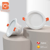 Benexmart Tuya Zigbee 5W 7W LED Ceiling Lamp RGBW Smart Dimmable Downlight Work with Zemismart Zigbee Hub Alexa Google Home