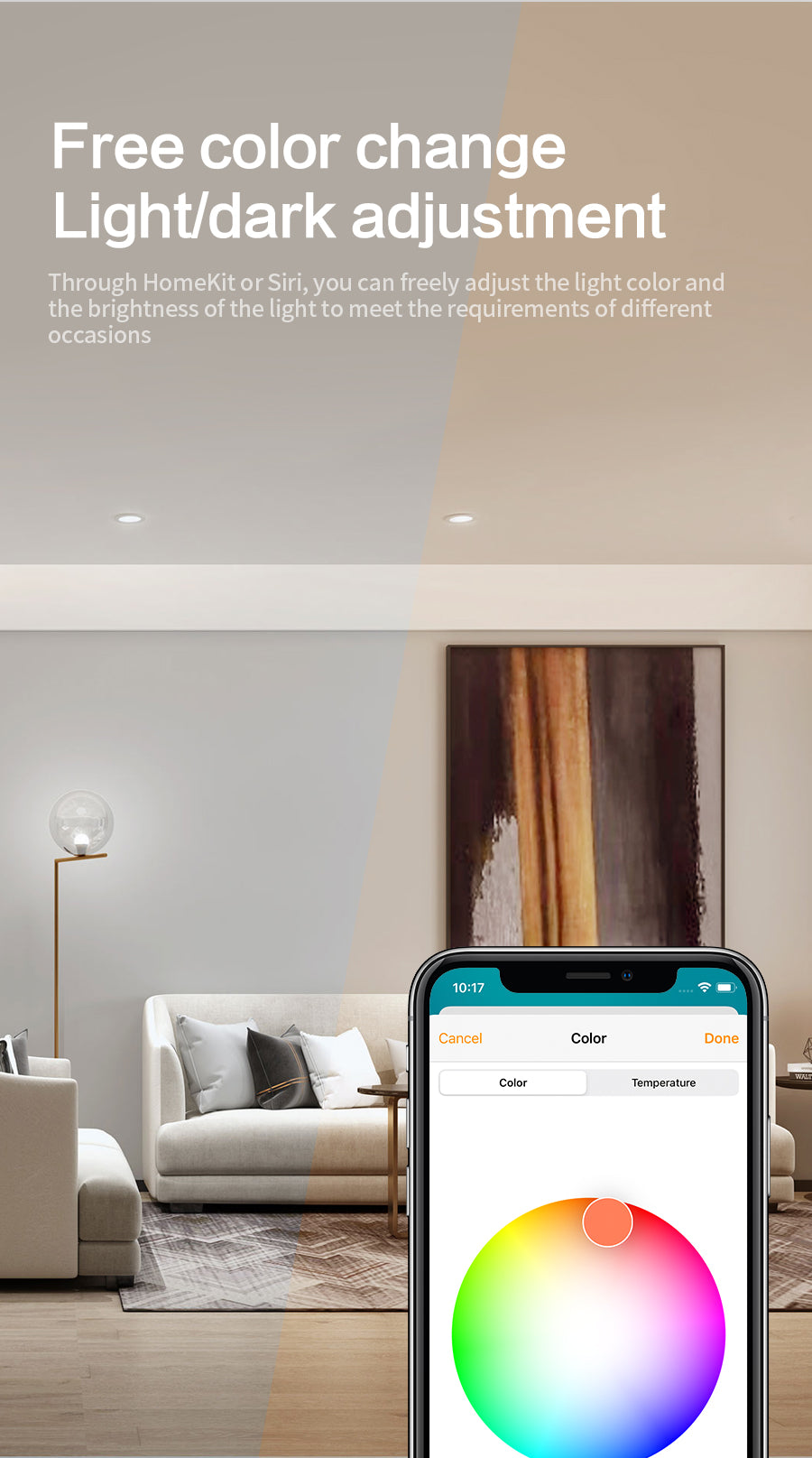 Benexmart Tuya Zigbee 5W 7W LED Ceiling Lamp RGBW Smart Dimmable Downlight Work with Zemismart Zigbee Hub Alexa Google Home