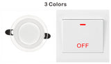 10pcs/lot 6W 3Colors Changeable LED Downlight 220V Recessed Round Panel Light Indoor Lighting Down Light Cold/Natural/Warm White