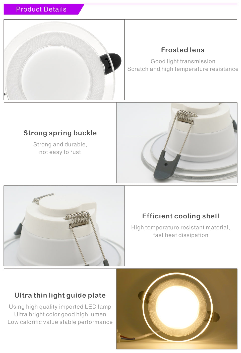 10pcs/lot 6W 3Colors Changeable LED Downlight 220V Recessed Round Panel Light Indoor Lighting Down Light Cold/Natural/Warm White