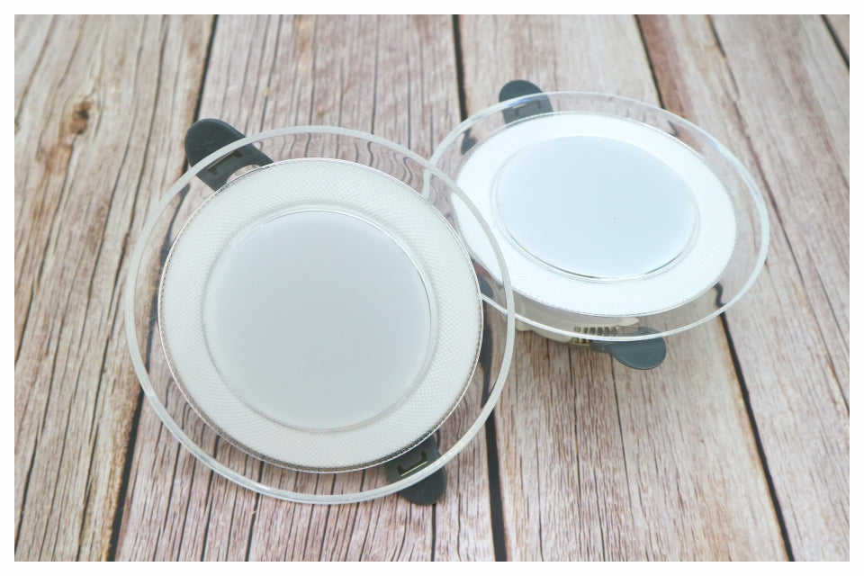 10pcs/lot 6W 3Colors Changeable LED Downlight 220V Recessed Round Panel Light Indoor Lighting Down Light Cold/Natural/Warm White