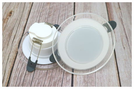 10pcs/lot 6W 3Colors Changeable LED Downlight 220V Recessed Round Panel Light Indoor Lighting Down Light Cold/Natural/Warm White