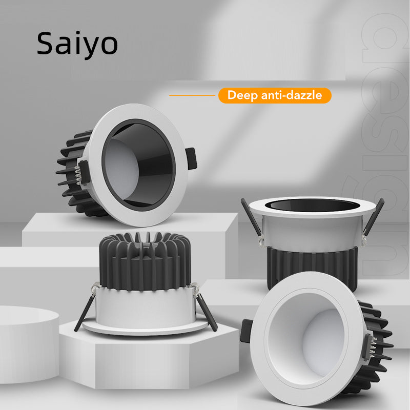 Saiyo LED Downlight SMD Recessed IP65 For Bathroom Hotel House Kitchen Embedded SMD Anti-glare Ceiling lamp
