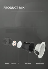 Saiyo LED Downlight SMD Recessed IP65 For Bathroom Hotel House Kitchen Embedded SMD Anti-glare Ceiling lamp