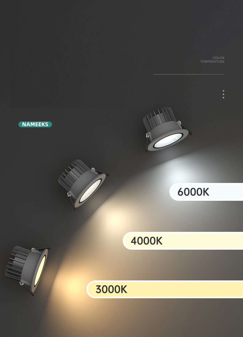 Saiyo LED Downlight SMD Recessed IP65 For Bathroom Hotel House Kitchen Embedded SMD Anti-glare Ceiling lamp