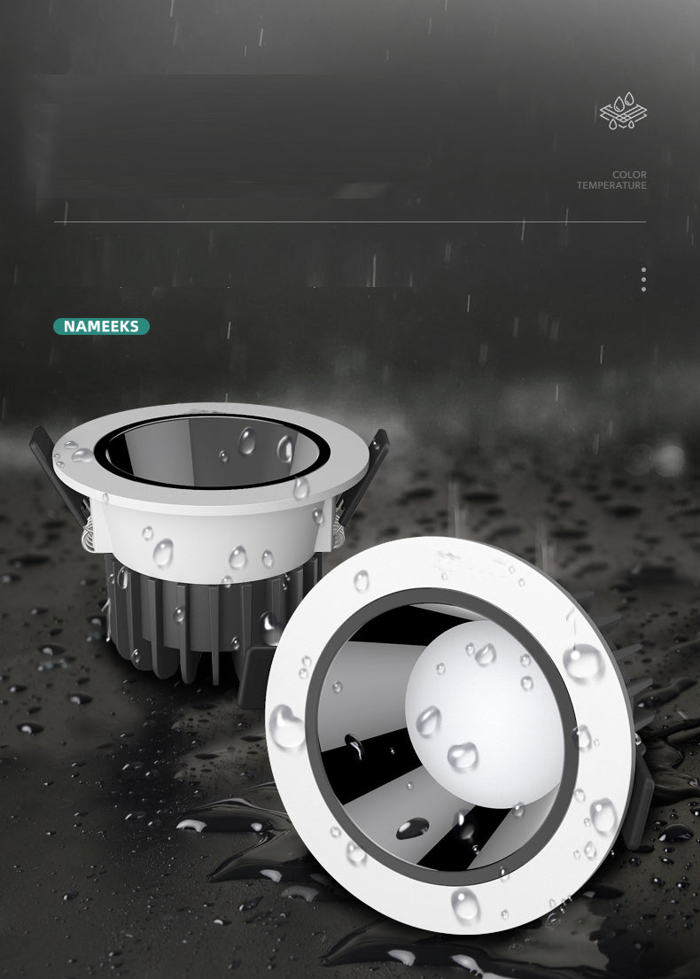 Saiyo LED Downlight SMD Recessed IP65 For Bathroom Hotel House Kitchen Embedded SMD Anti-glare Ceiling lamp