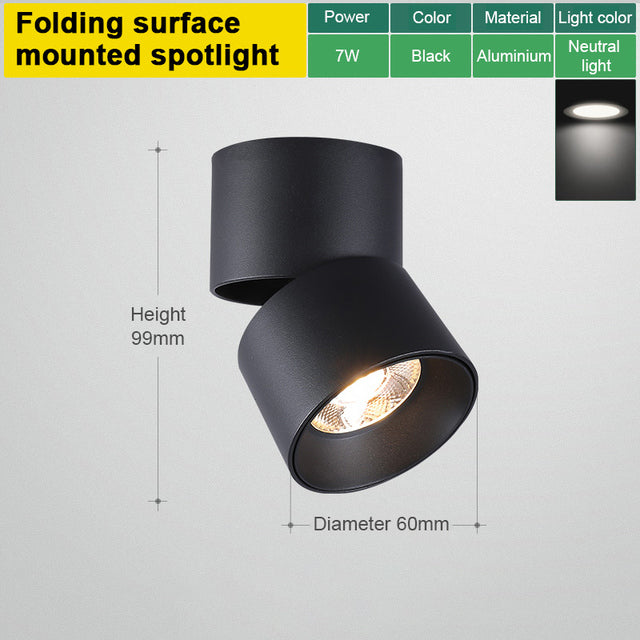 FLKL COB LED Downlight Spot Light 220V Spotlight Ceiling Surface Mounted 5/10/15/25W Led Lamp For Kitchen Indoor Lighting