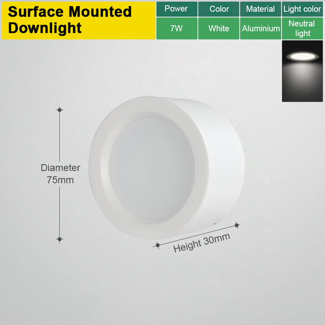 FLKL COB LED Downlight Spot Light 220V Spotlight Ceiling Surface Mounted 5/10/15/25W Led Lamp For Kitchen Indoor Lighting