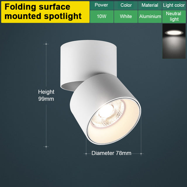 FLKL COB LED Downlight Spot Light 220V Spotlight Ceiling Surface Mounted 5/10/15/25W Led Lamp For Kitchen Indoor Lighting