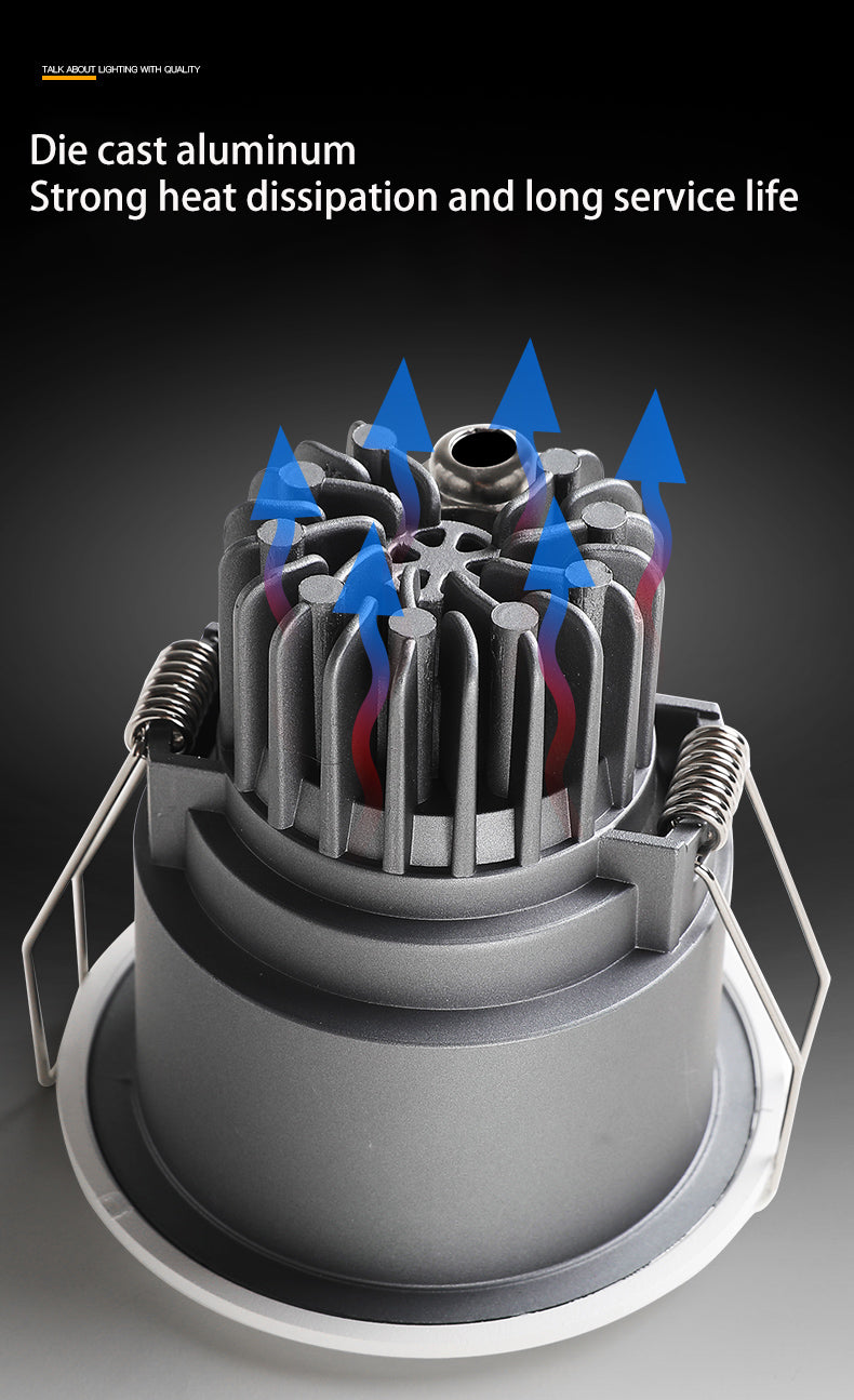 BRGT IP65 LED Spotlights Waterproof Downlight 5W9W12W Aluminum Ceiling Lamp Foco For Outdoor Kitchen Bathroom Indoor Lighting