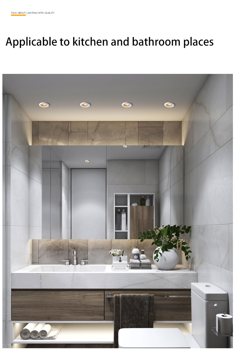 BRGT IP65 LED Spotlights Waterproof Downlight 5W9W12W Aluminum Ceiling Lamp Foco For Outdoor Kitchen Bathroom Indoor Lighting