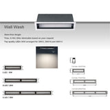 Dimmable Leading Edge Trailing Edge 0-10V Linear LED Downlight for Wall washer Recessed Wall Wash Light Fixture