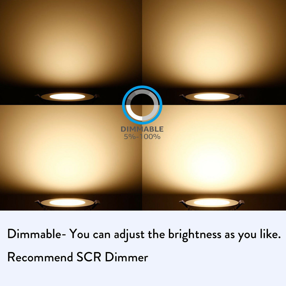 Dimmable LED Downlight Recessed Ceiling Light 3W 5W 7W 9W Positive White Warm White Home Living Room Lighting Accessories