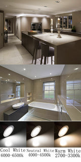 Dimmable LED Downlight Recessed Ceiling Light 3W 5W 7W 9W Positive White Warm White Home Living Room Lighting Accessories