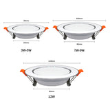 LED Downlight 12W 9W 7W 5W Recessed Round led Ceiling  Lamp 220V 230V 240V LED Bulb Indoor Bedroom Kitchen LED Spot Lighting