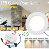 AC85-265V 5W 9W 12W 15W LED Recessed LED Downlight Round LED Ceiling Spot light Bedroom Indoor Lighting Bathroom Illuminate D30