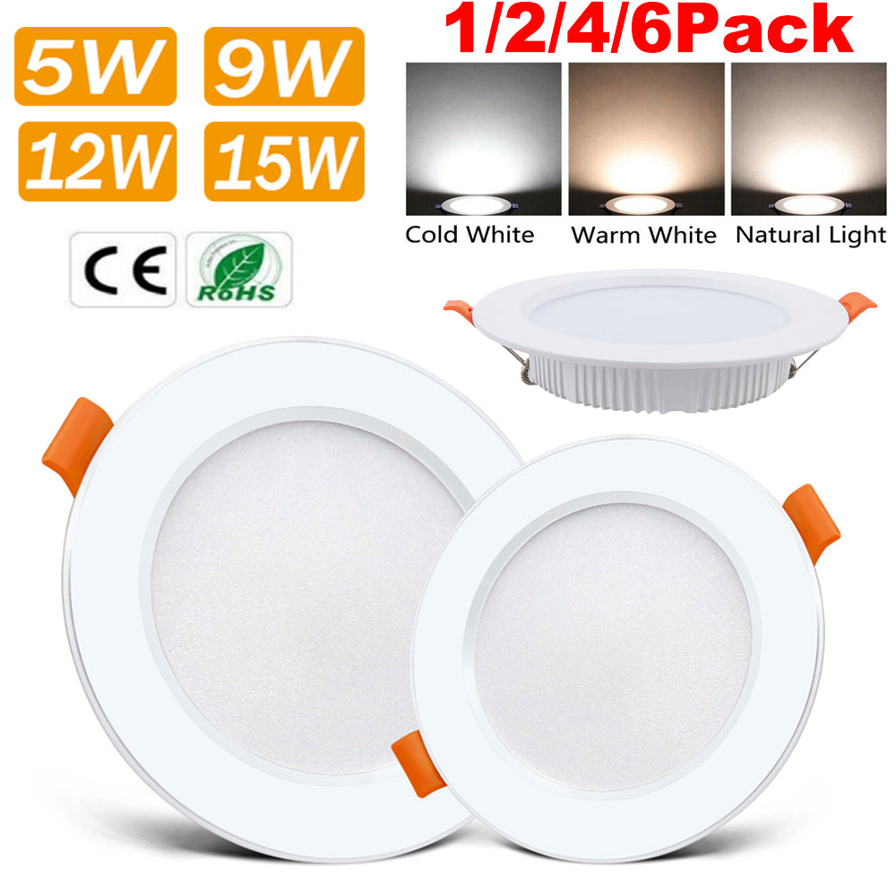 AC85-265V 5W 9W 12W 15W LED Recessed LED Downlight Round LED Ceiling Spot light Bedroom Indoor Lighting Bathroom Illuminate D30