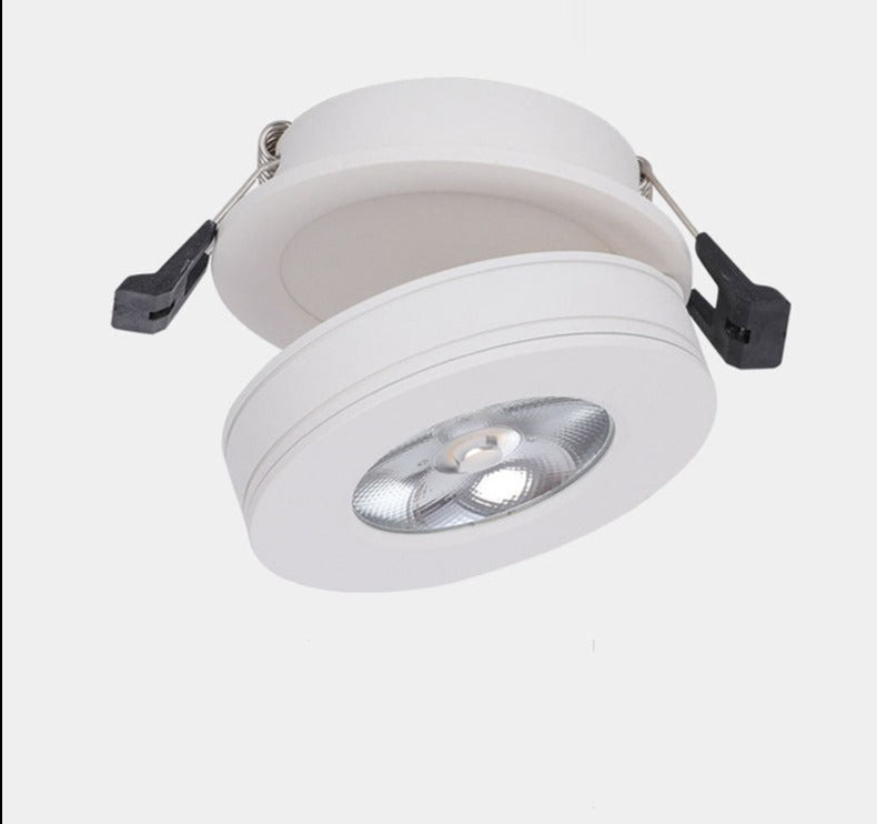 Mini LED Black White Downlight 5W 7W 10W 12W Spot Light ac85-265V Warm/Cold White LED Foldable Recessed Down Light Ceiling Lamp
