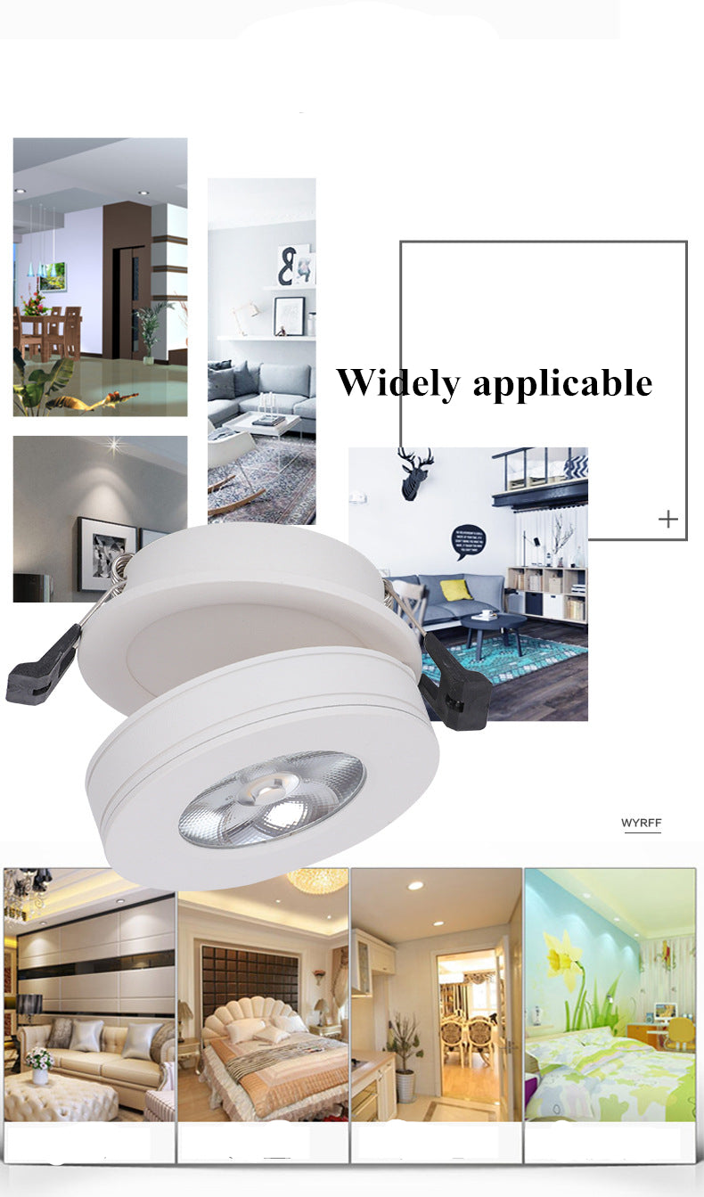 Mini LED Black White Downlight 5W 7W 10W 12W Spot Light ac85-265V Warm/Cold White LED Foldable Recessed Down Light Ceiling Lamp