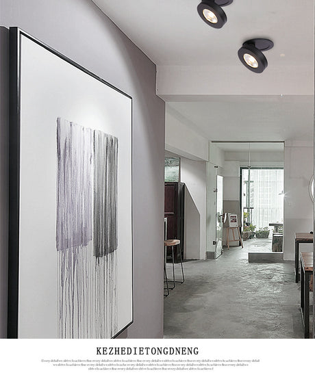 Mini LED Black White Downlight 5W 7W 10W 12W Spot Light ac85-265V Warm/Cold White LED Foldable Recessed Down Light Ceiling Lamp