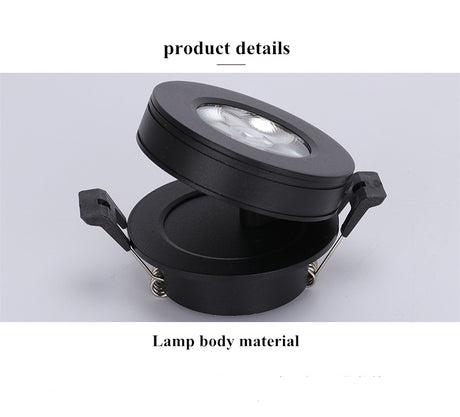 Mini LED Black White Downlight 5W 7W 10W 12W Spot Light ac85-265V Warm/Cold White LED Foldable Recessed Down Light Ceiling Lamp
