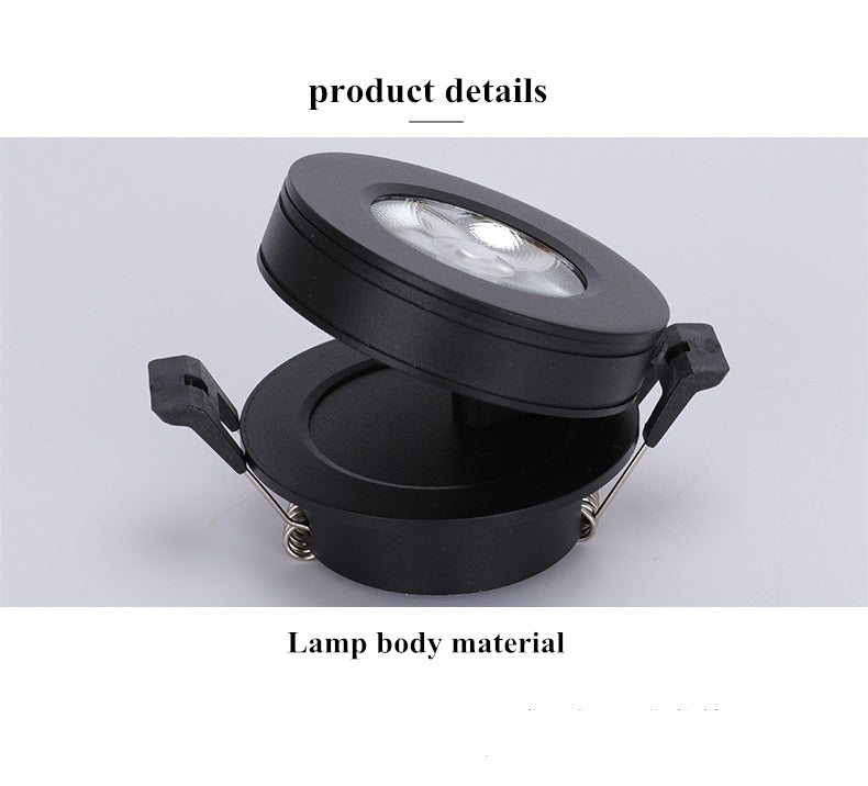 Mini LED Black White Downlight 5W 7W 10W 12W Spot Light ac85-265V Warm/Cold White LED Foldable Recessed Down Light Ceiling Lamp