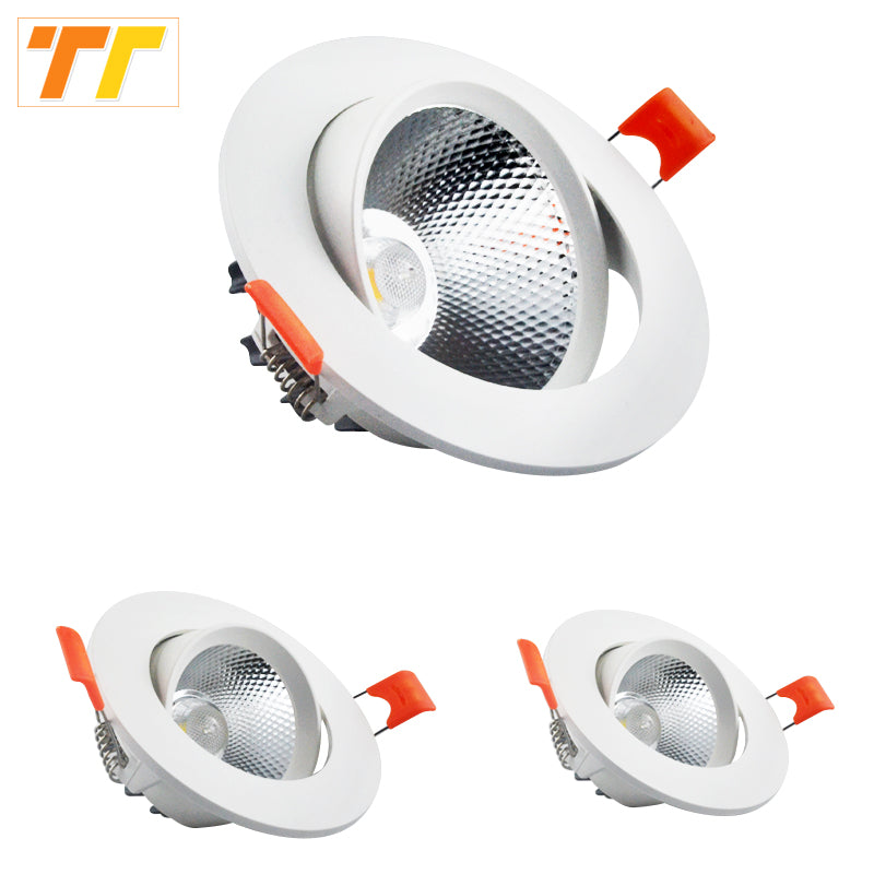 Dimmable LED Downlights AC90V-260V 5W 7W 9W 12W 15W 18W 24W COB Chip Recessed Ceiling Lamps Spot Lights For Home illumination