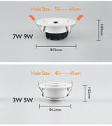 Dimmable LED Downlights AC90V-260V 5W 7W 9W 12W 15W 18W 24W COB Chip Recessed Ceiling Lamps Spot Lights For Home illumination