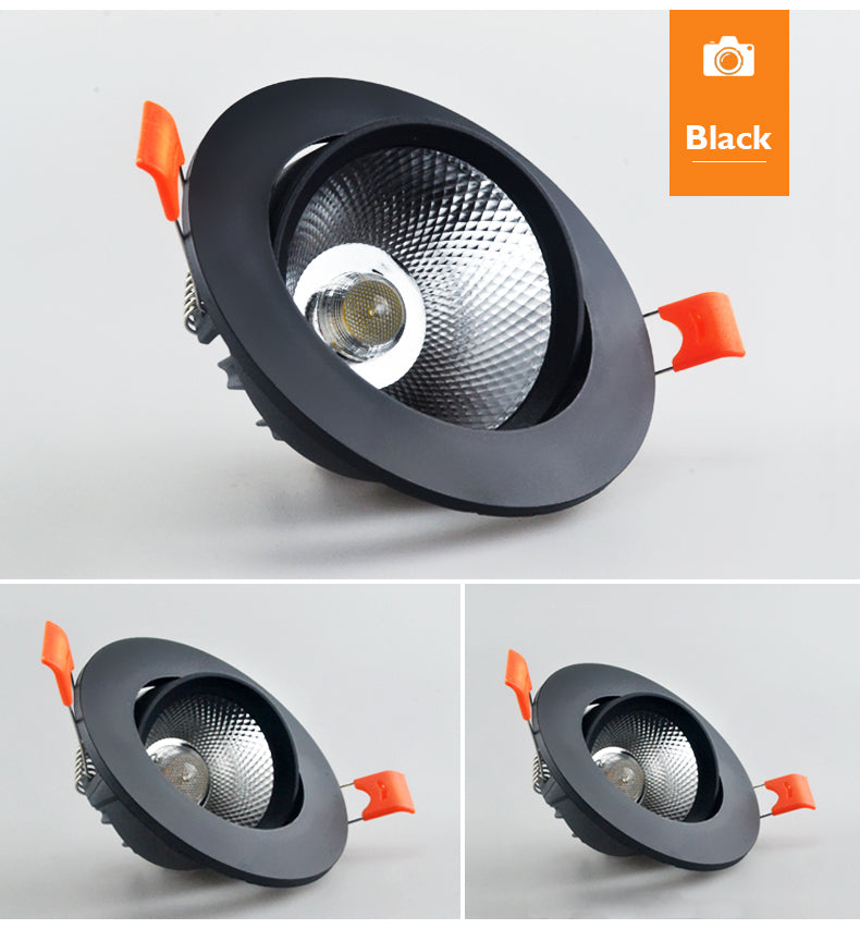 Dimmable LED Downlights AC90V-260V 5W 7W 9W 12W 15W 18W 24W COB Chip Recessed Ceiling Lamps Spot Lights For Home illumination