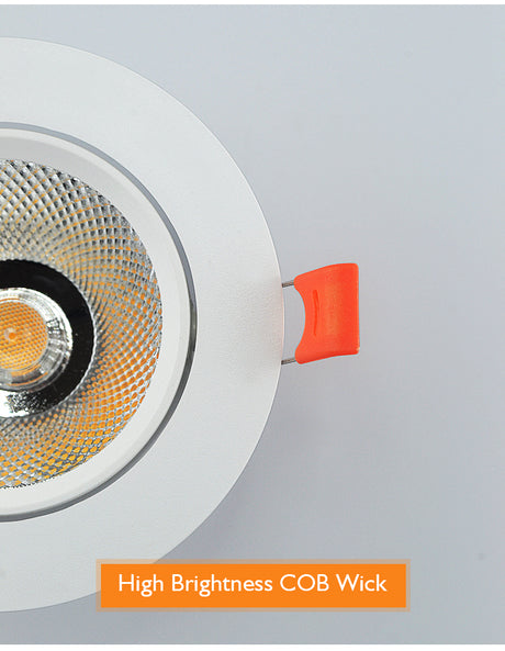 Dimmable LED Downlights AC90V-260V 5W 7W 9W 12W 15W 18W 24W COB Chip Recessed Ceiling Lamps Spot Lights For Home illumination