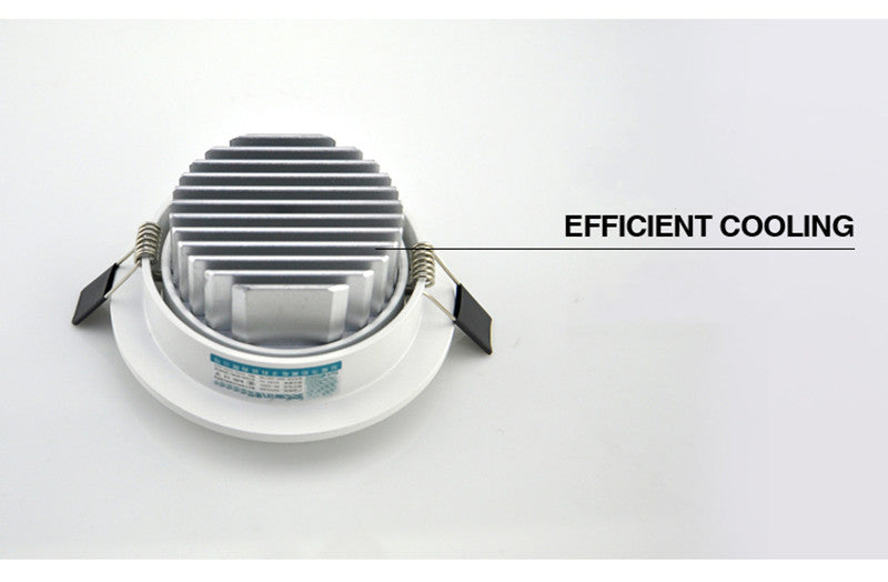 Recessed LED COB Downlight Round Dimmable 5W 7w 9w 12w 15w 18W Spot Light Ceiling Lamp White AC85-265V Aluminum Indoor Lighting