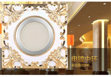 Creative Square Resin Gold Lace Led Downlights 3W 5W 7W 110V 220V Hallway Dining Room Loft Embedded Platfond Lighting Fixture