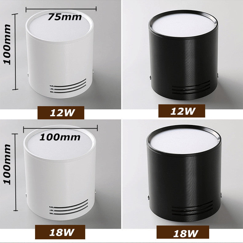LED Dimmable Surface Mounted LED Downlight 24W 18W 12W 9W 7W 5W High-performance LED Indoor Lighting AC110V-220V