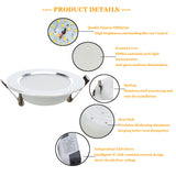 LED Downlight 3W 5W 7W 9W 12W 15W 18W 220V 110V Warm White Cold White 3 Color Recessed LED Lamp Spot Light AC85-265V