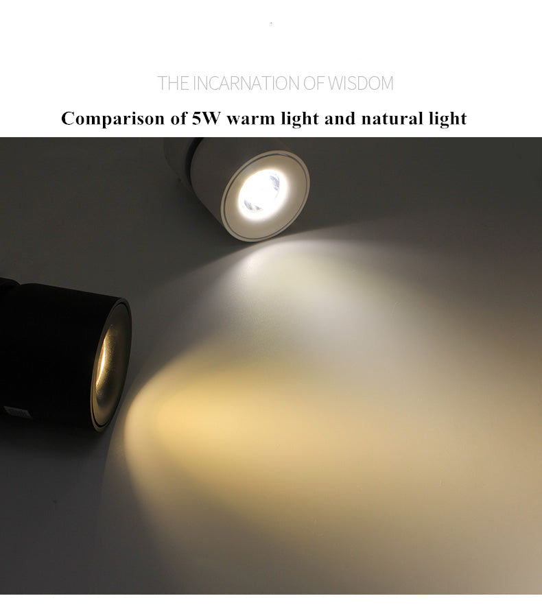 Led ceiling mounted downlight can be adjusted 90 degrees Nordic spotlight 7W 12W for indoor hall, living room AC 90-260V