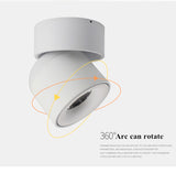 Led ceiling mounted downlight can be adjusted 90 degrees Nordic spotlight 7W 12W for indoor hall, living room AC 90-260V