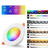 DE.SOUL LED Downlights Bluetooth Smart Life Ceiling Dimmable Spot lamp Led 10W 220V 85~265V RGB Change Warm/Cool light