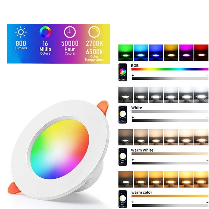 DE.SOUL LED Downlights Bluetooth Smart Life Ceiling Dimmable Spot lamp Led 10W 220V 85~265V RGB Change Warm/Cool light
