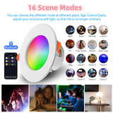DE.SOUL LED Downlights Bluetooth Smart Life Ceiling Dimmable Spot lamp Led 10W 220V 85~265V RGB Change Warm/Cool light