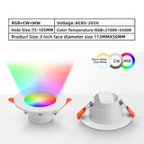 DE.SOUL LED Downlights Bluetooth Smart Life Ceiling Dimmable Spot lamp Led 10W 220V 85~265V RGB Change Warm/Cool light