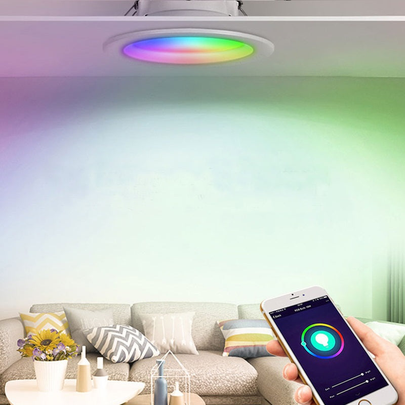 DE.SOUL LED Downlights Bluetooth Smart Life Ceiling Dimmable Spot lamp Led 10W 220V 85~265V RGB Change Warm/Cool light