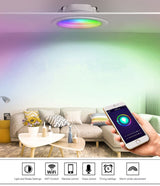 DE.SOUL LED Downlights Bluetooth Smart Life Ceiling Dimmable Spot lamp Led 10W 220V 85~265V RGB Change Warm/Cool light